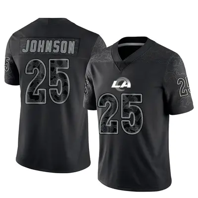 Youth Limited Quindell Johnson Los Angeles Rams Black Reflective Jersey