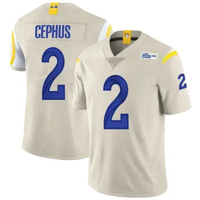 Youth Limited Quintez Cephus Los Angeles Rams Bone Vapor Jersey