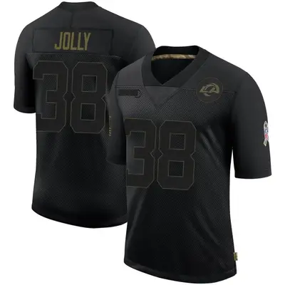 Youth Limited Shaun Jolly Los Angeles Rams Black 2020 Salute To Service Jersey