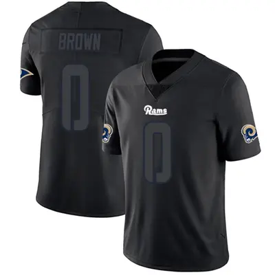 Youth Limited Tanner Brown Los Angeles Rams Black Impact Jersey